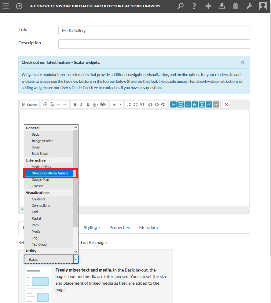 Media gallery – Digital Publishing with Scalar